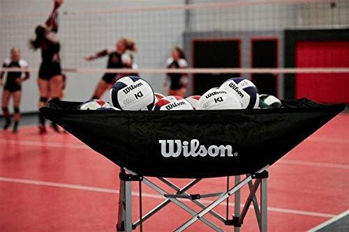 imageWILSON Indoor Game Volleyballs Official SizeBlackWhite