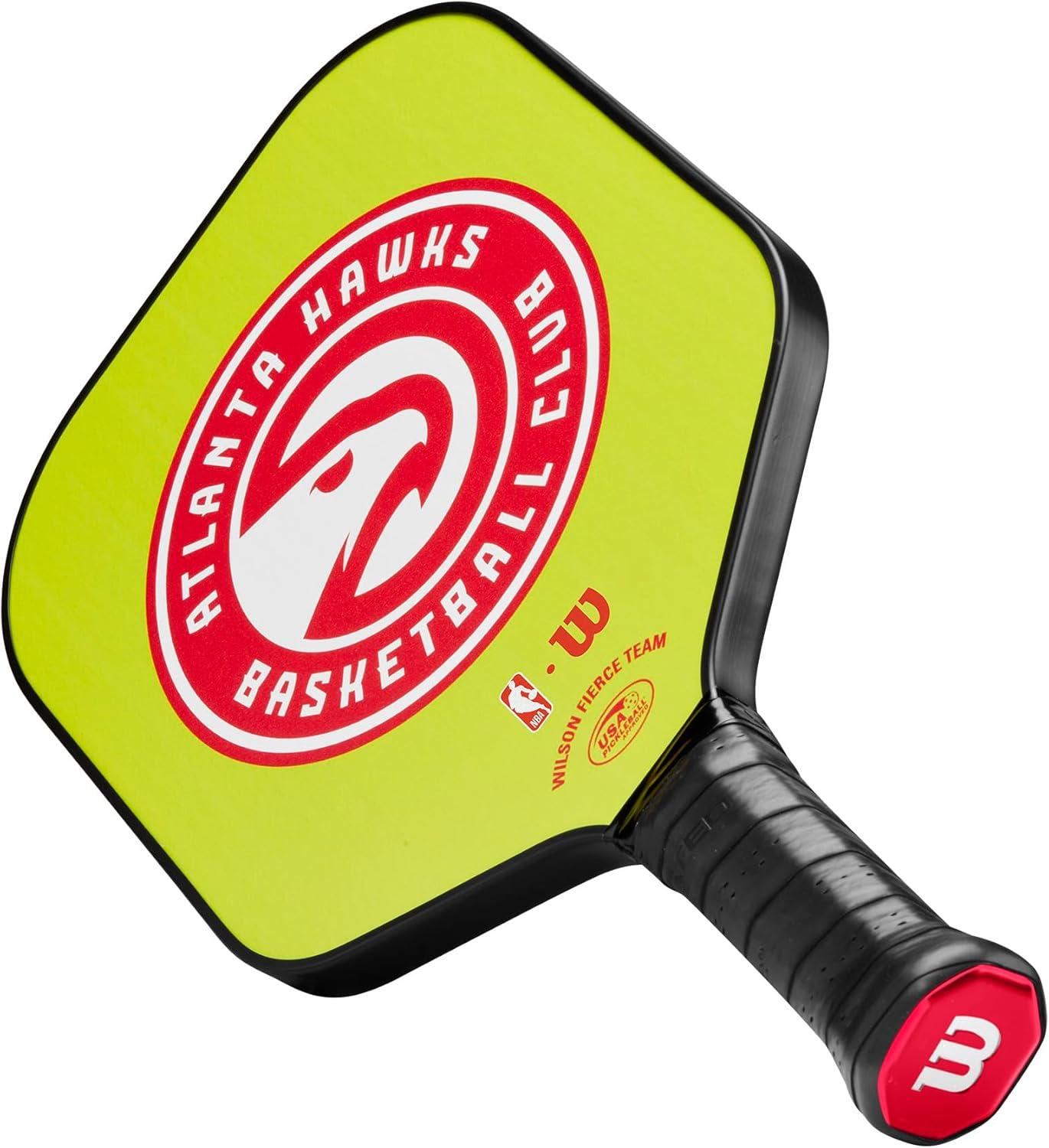 imageWILSON NBA Collection Fierce Team Pickleball Paddles Grip Size 24 14Atlanta Hawks