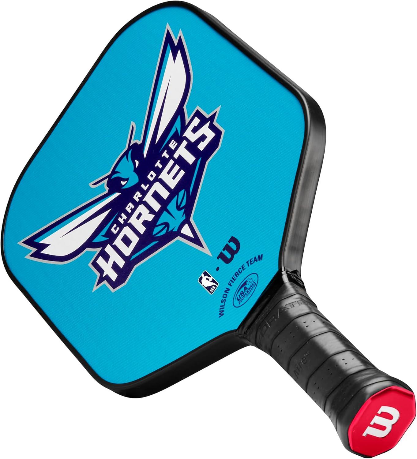 imageWILSON NBA Collection Fierce Team Pickleball Paddles Grip Size 24 14Charlotte Hornets