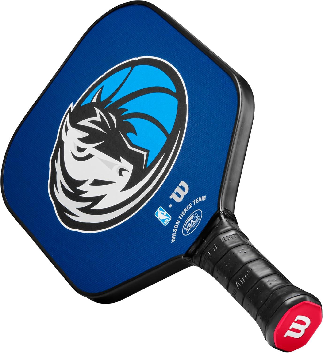 imageWILSON NBA Collection Fierce Team Pickleball Paddles Grip Size 24 14Dallas Mavericks