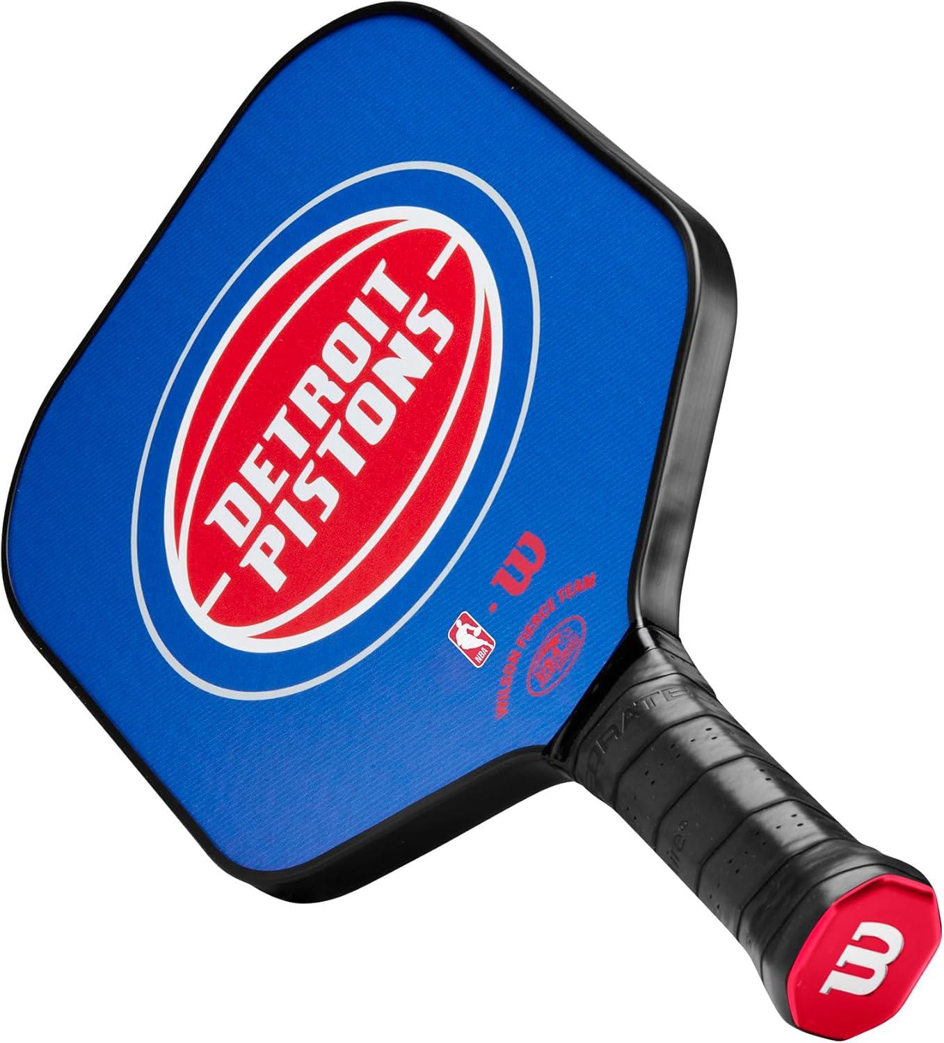 imageWILSON NBA Collection Fierce Team Pickleball Paddles Grip Size 24 14Detroit Pistons