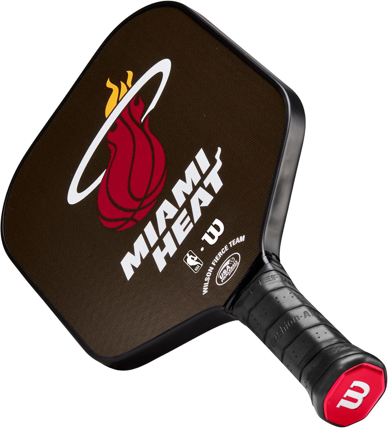 imageWILSON NBA Collection Fierce Team Pickleball Paddles Grip Size 24 14Miami Heat