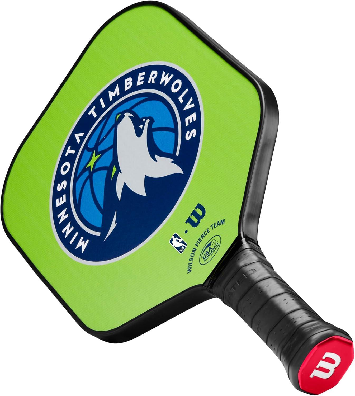 imageWILSON NBA Collection Fierce Team Pickleball Paddles Grip Size 24 14Minnesota Timberwolves