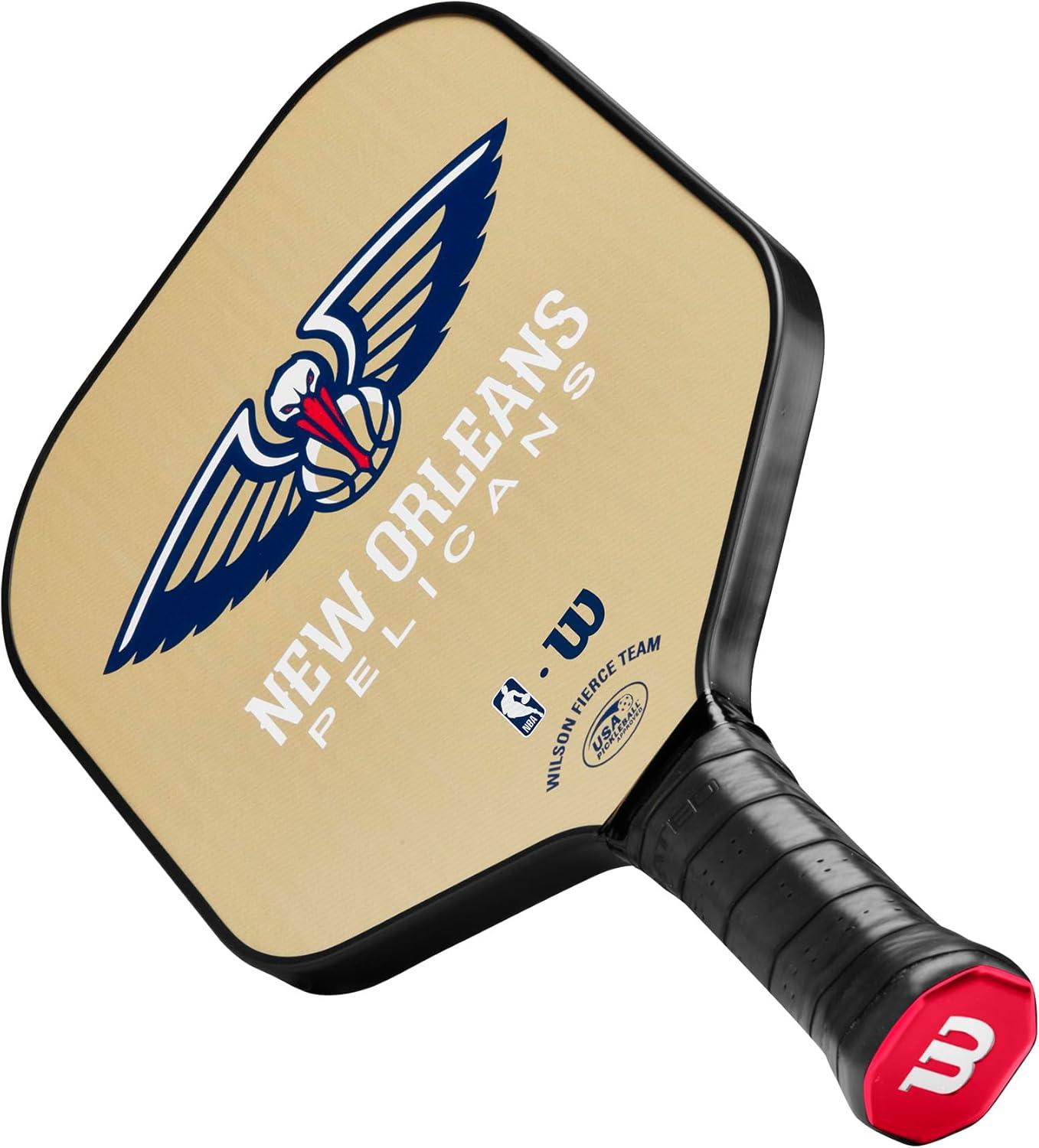 imageWILSON NBA Collection Fierce Team Pickleball Paddles Grip Size 24 14New Orleans Pelicans