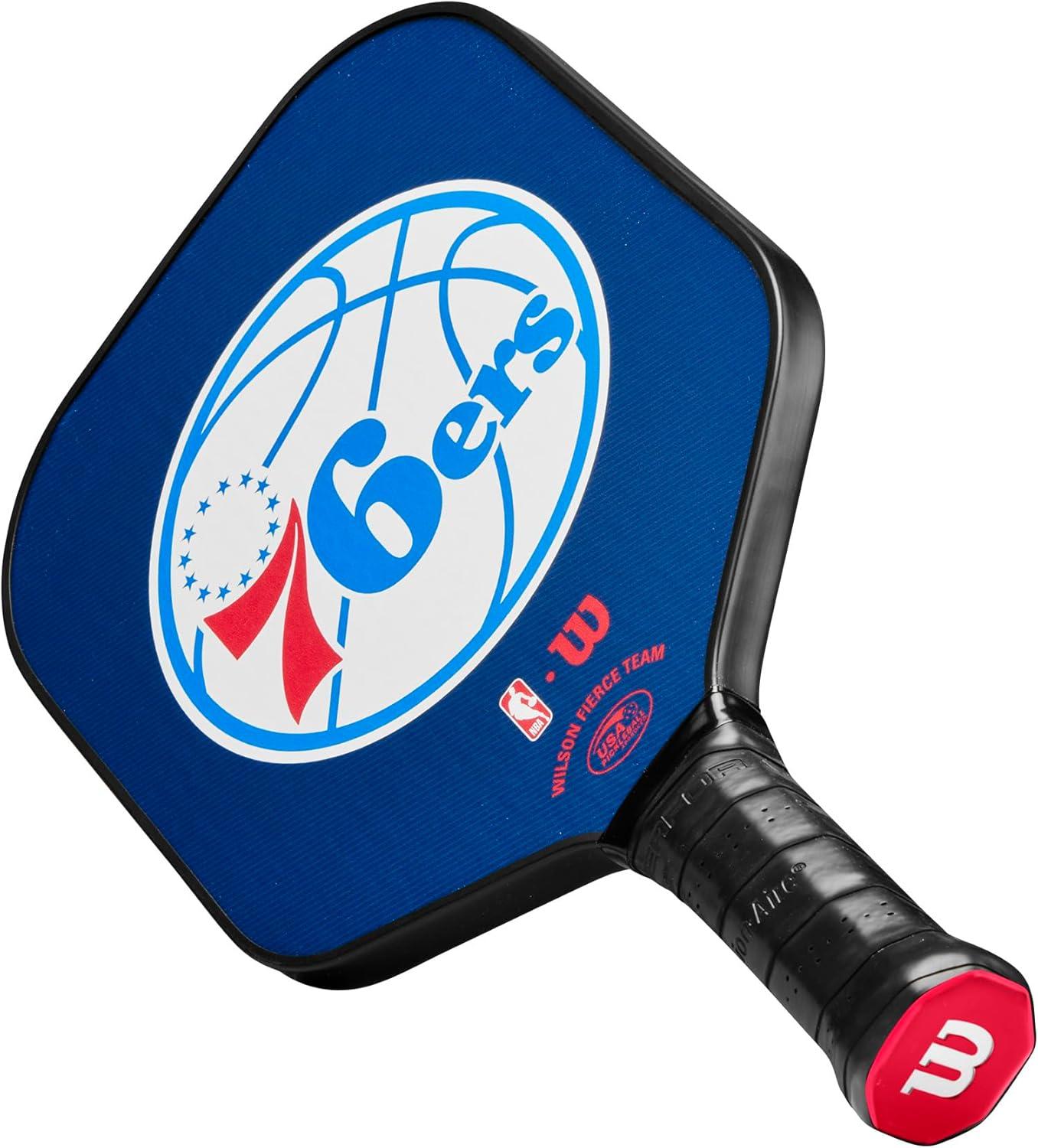 imageWILSON NBA Collection Fierce Team Pickleball Paddles Grip Size 24 14Philadelphia 76ers