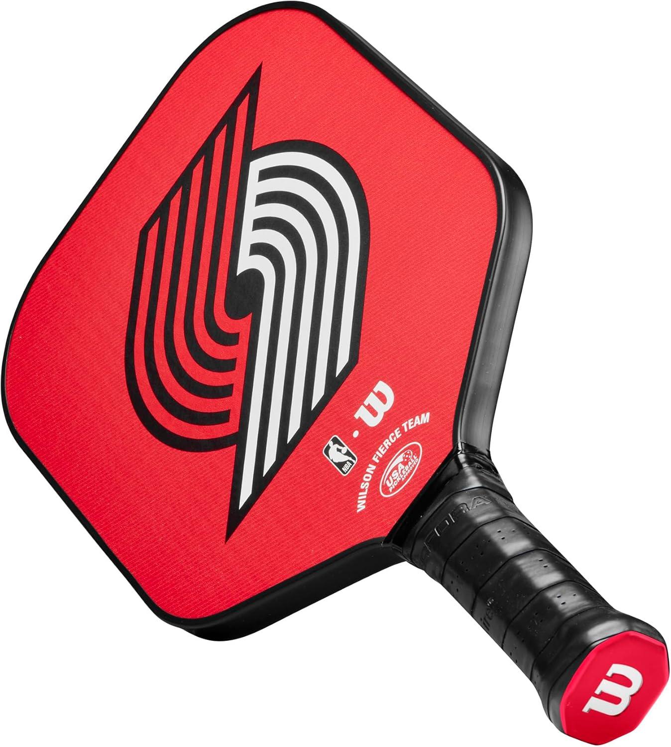 imageWILSON NBA Collection Fierce Team Pickleball Paddles Grip Size 24 14Portland Trail Blazers