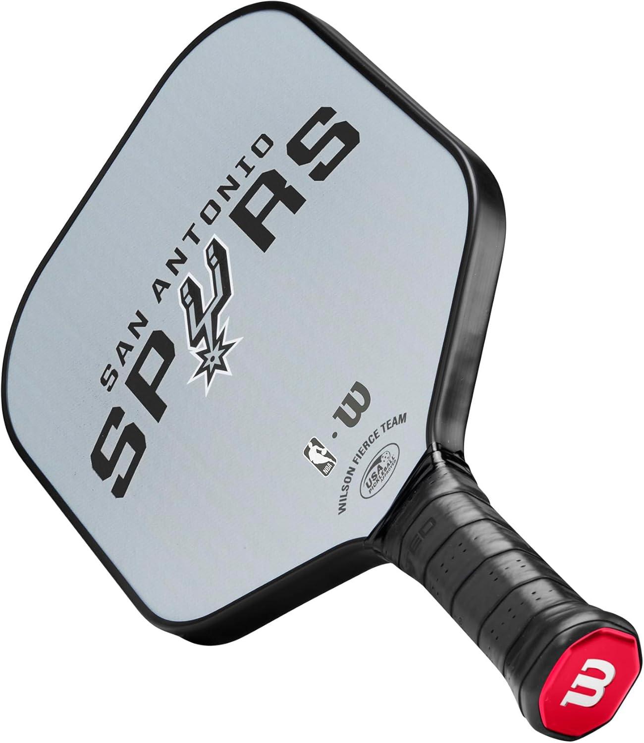 imageWILSON NBA Collection Fierce Team Pickleball Paddles Grip Size 24 14San Antonio Spurs