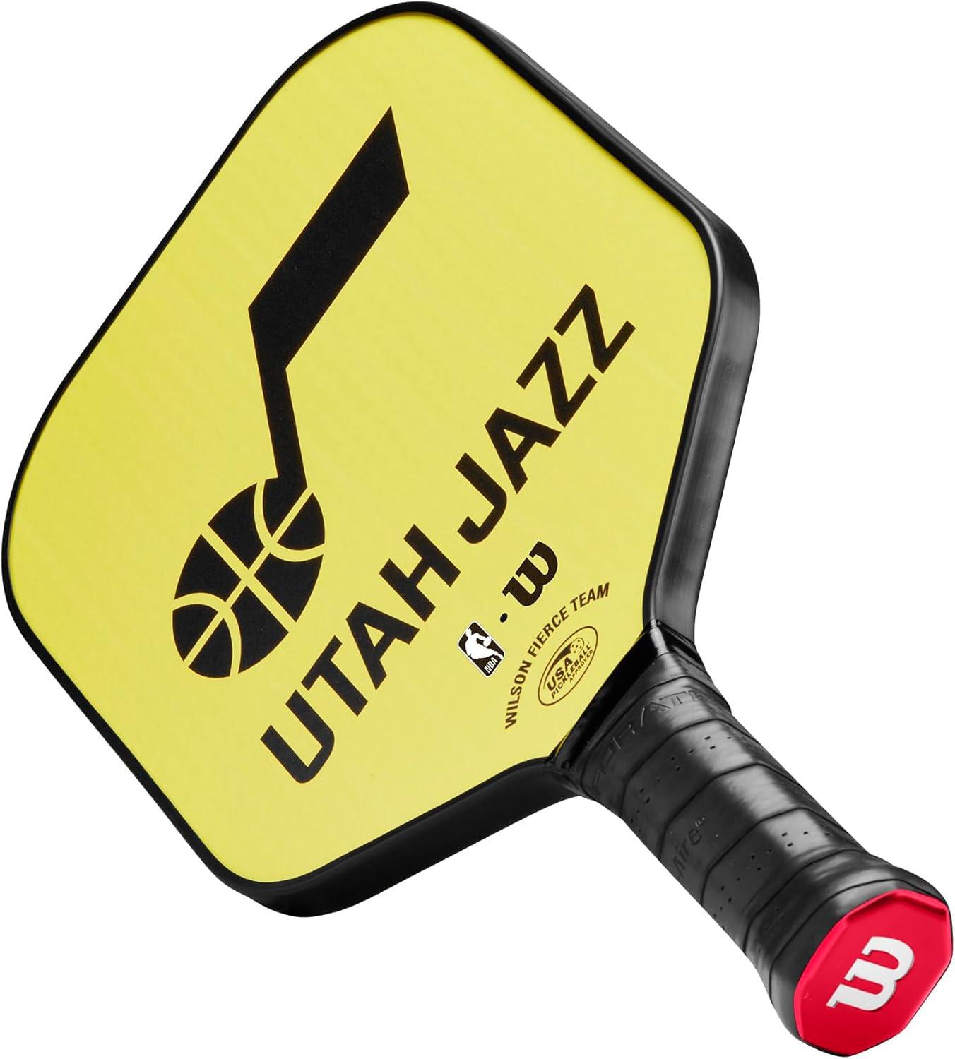 imageWILSON NBA Collection Fierce Team Pickleball Paddles Grip Size 24 14Utah Jazz