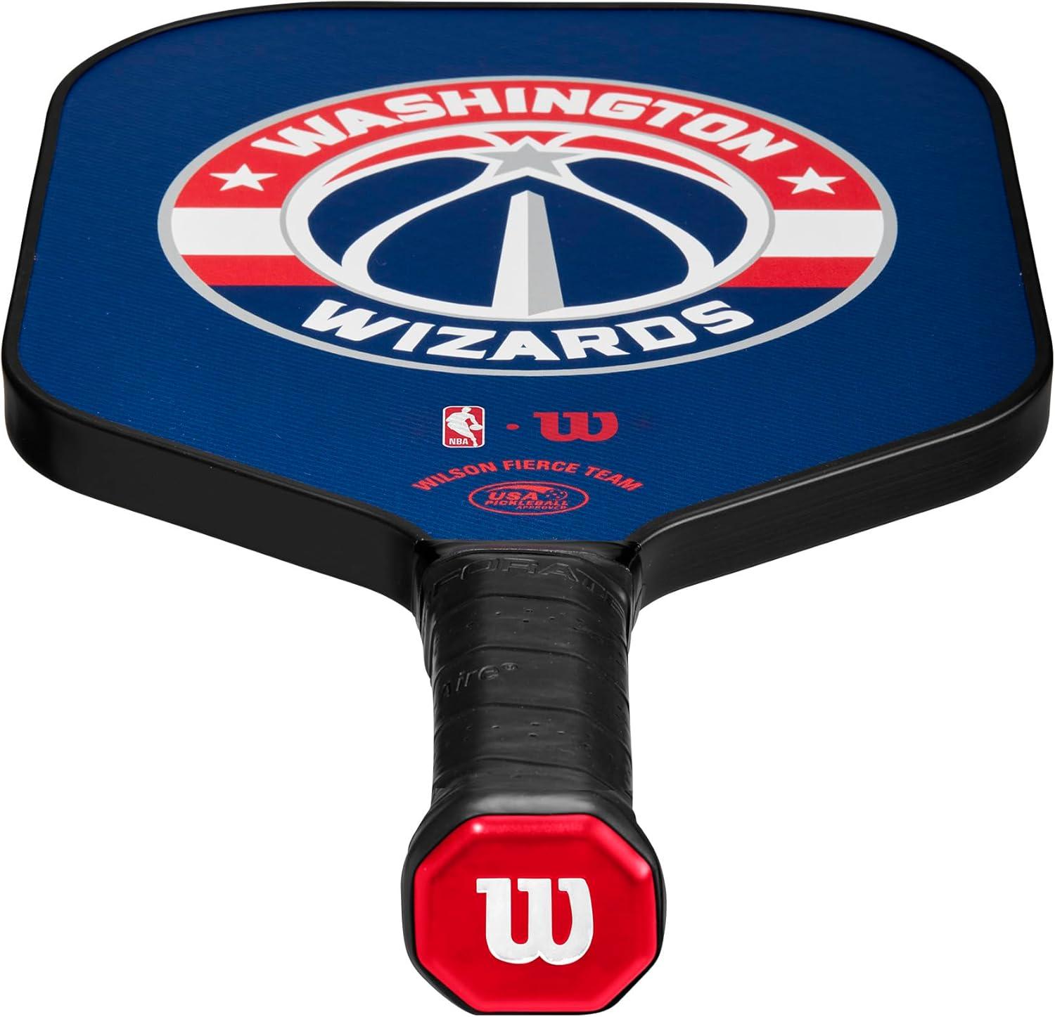 imageWILSON NBA Collection Fierce Team Pickleball Paddles Grip Size 24 14Washington Wizards