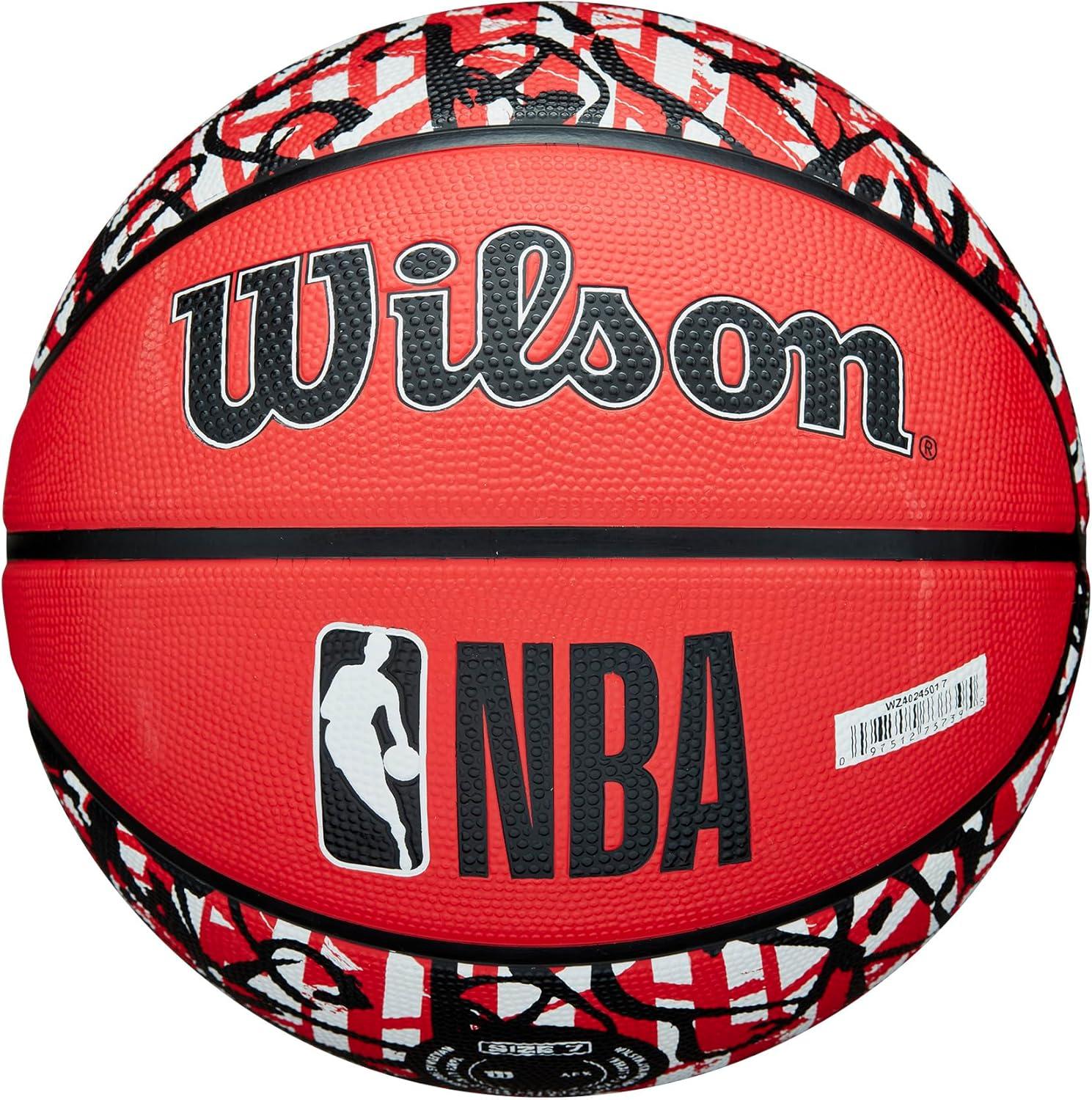 imageWILSON NBA Team Graffiti Basketballs Size 7295Atlanta Hawks