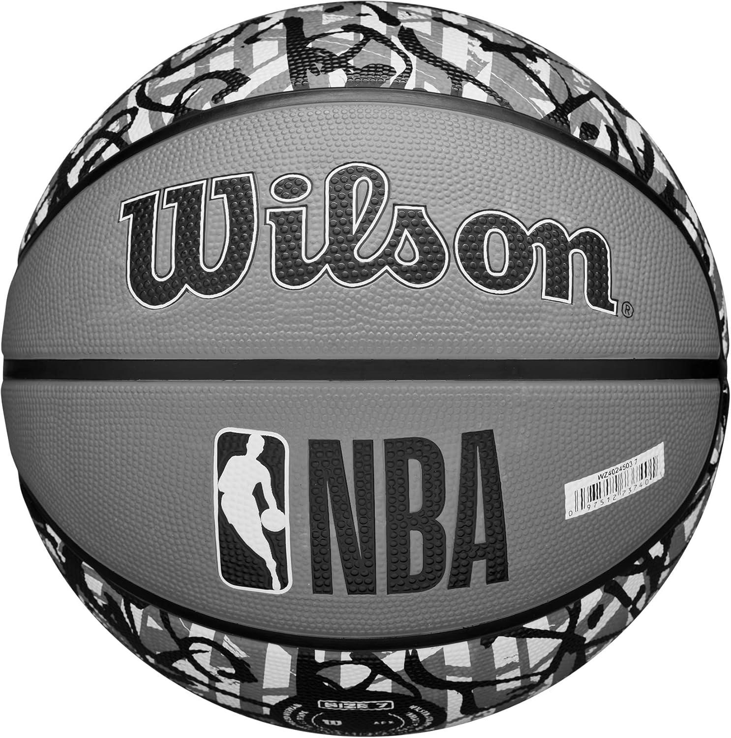 imageWILSON NBA Team Graffiti Basketballs Size 7295Brooklyn Nets
