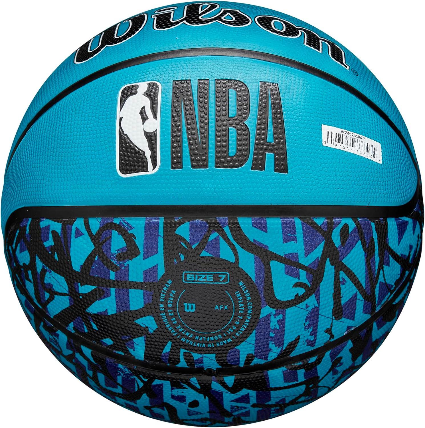 imageWILSON NBA Team Graffiti Basketballs Size 7295Charlotte Hornets