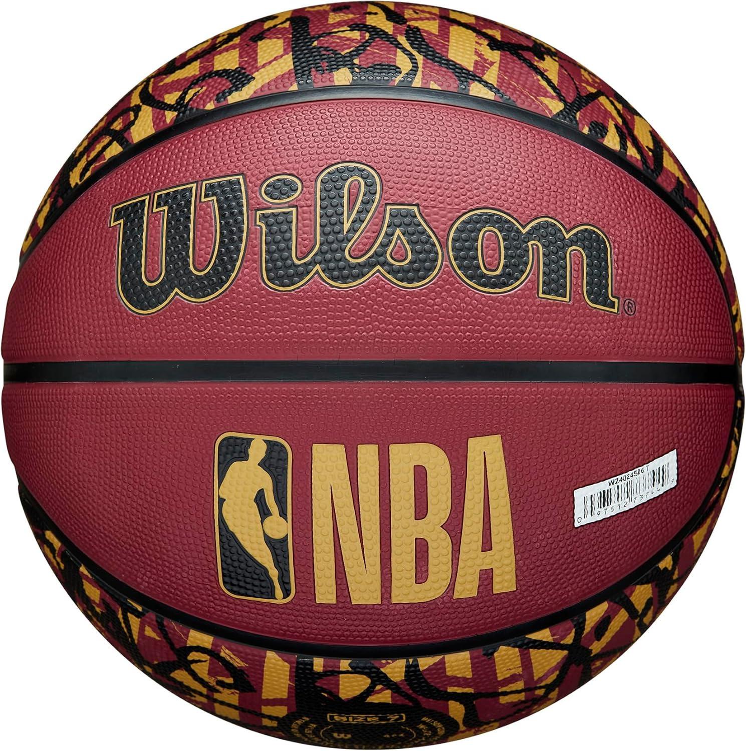 imageWILSON NBA Team Graffiti Basketballs Size 7295Cleveland Cavaliers