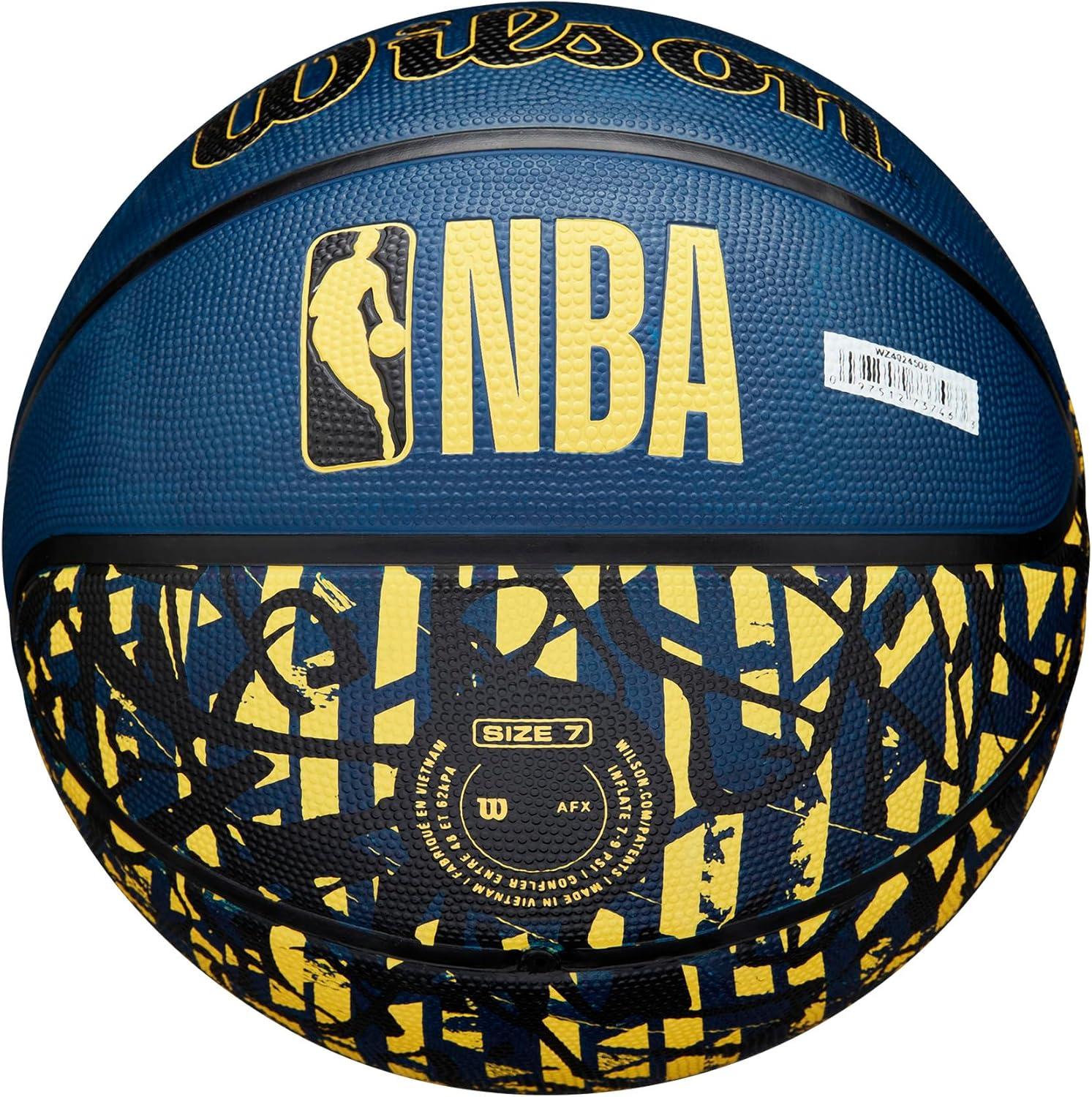 imageWILSON NBA Team Graffiti Basketballs Size 7295Denver Nuggets
