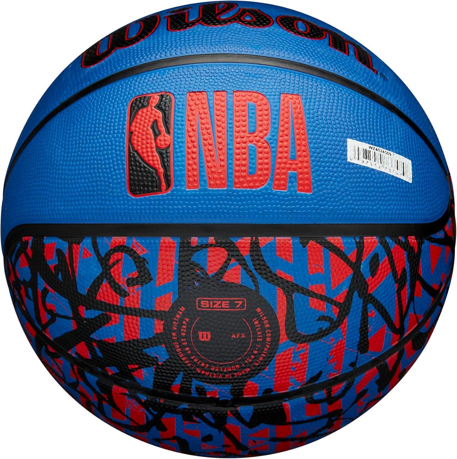 imageWILSON NBA Team Graffiti Basketballs Size 7295Detroit Pistons