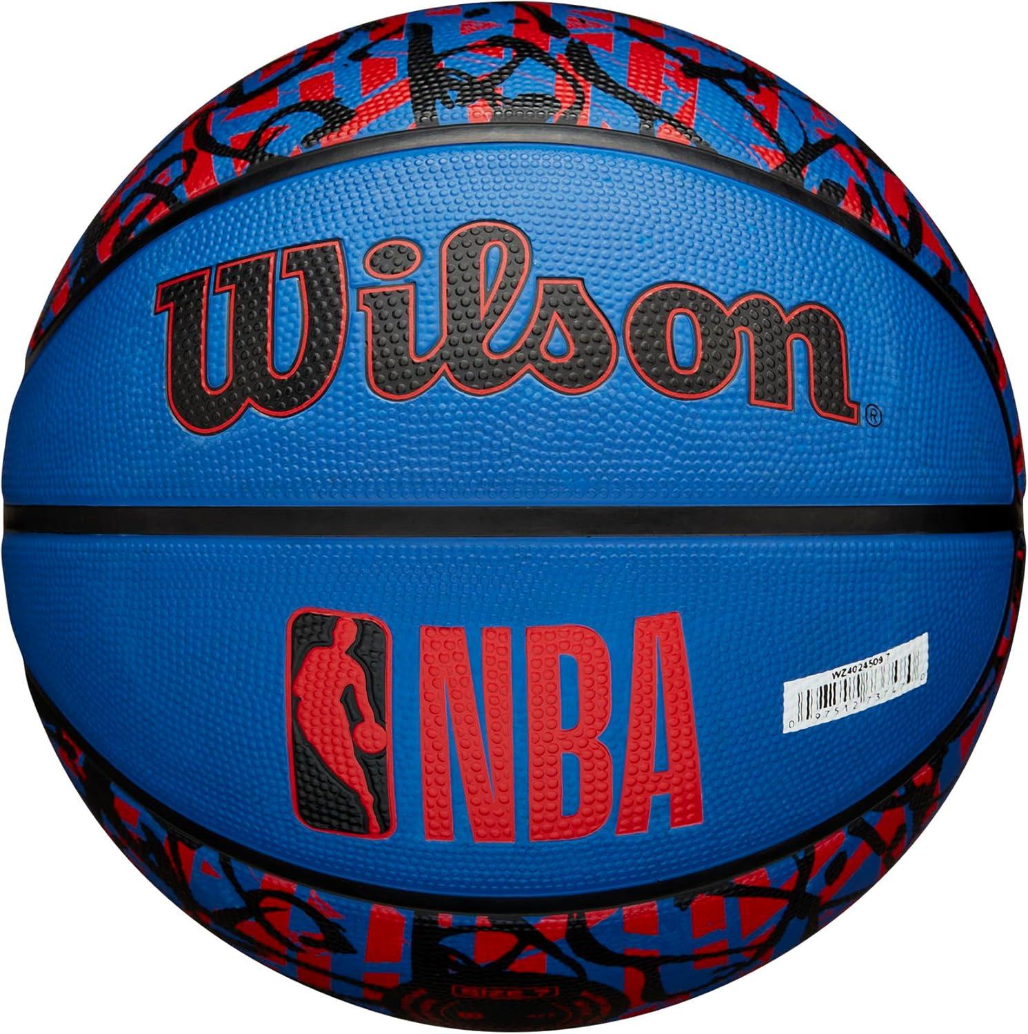 imageWILSON NBA Team Graffiti Basketballs Size 7295Detroit Pistons