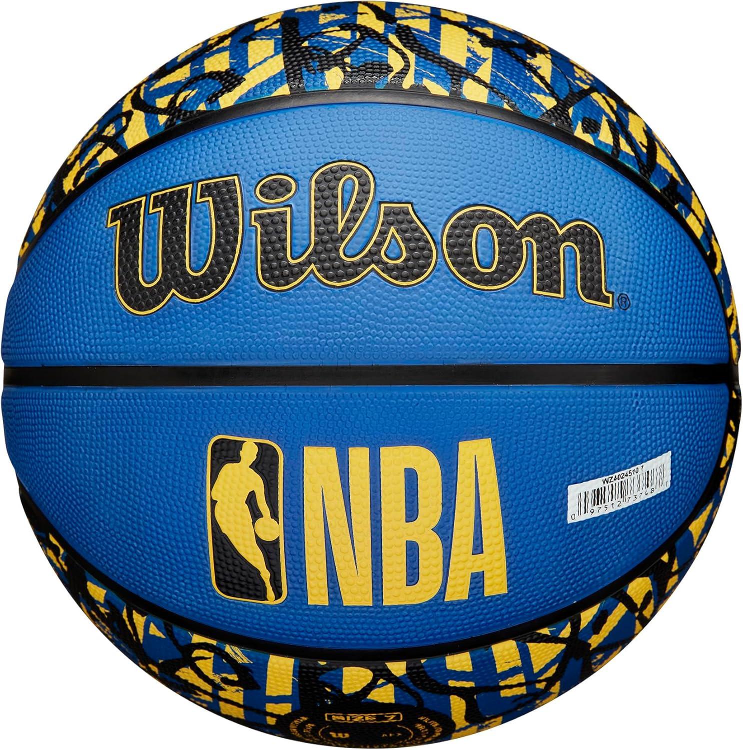 imageWILSON NBA Team Graffiti Basketballs Size 7295Golden State Warriors