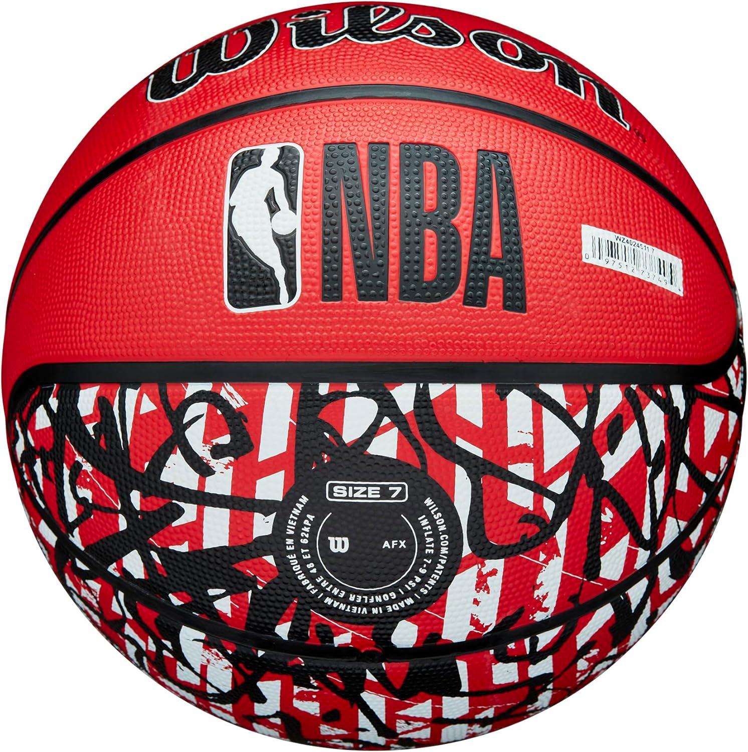 imageWILSON NBA Team Graffiti Basketballs Size 7295Houston Rockets
