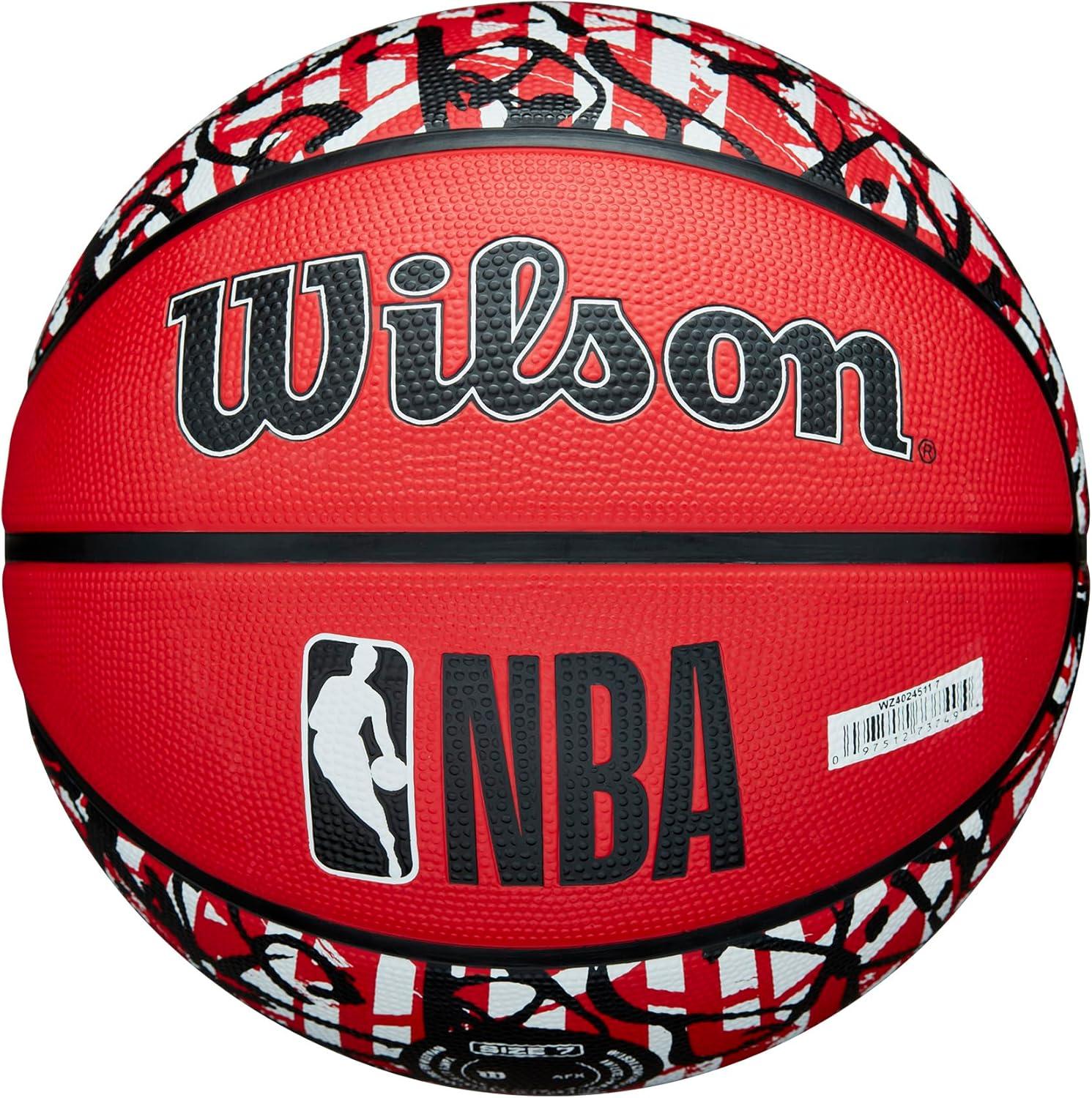 imageWILSON NBA Team Graffiti Basketballs Size 7295Houston Rockets