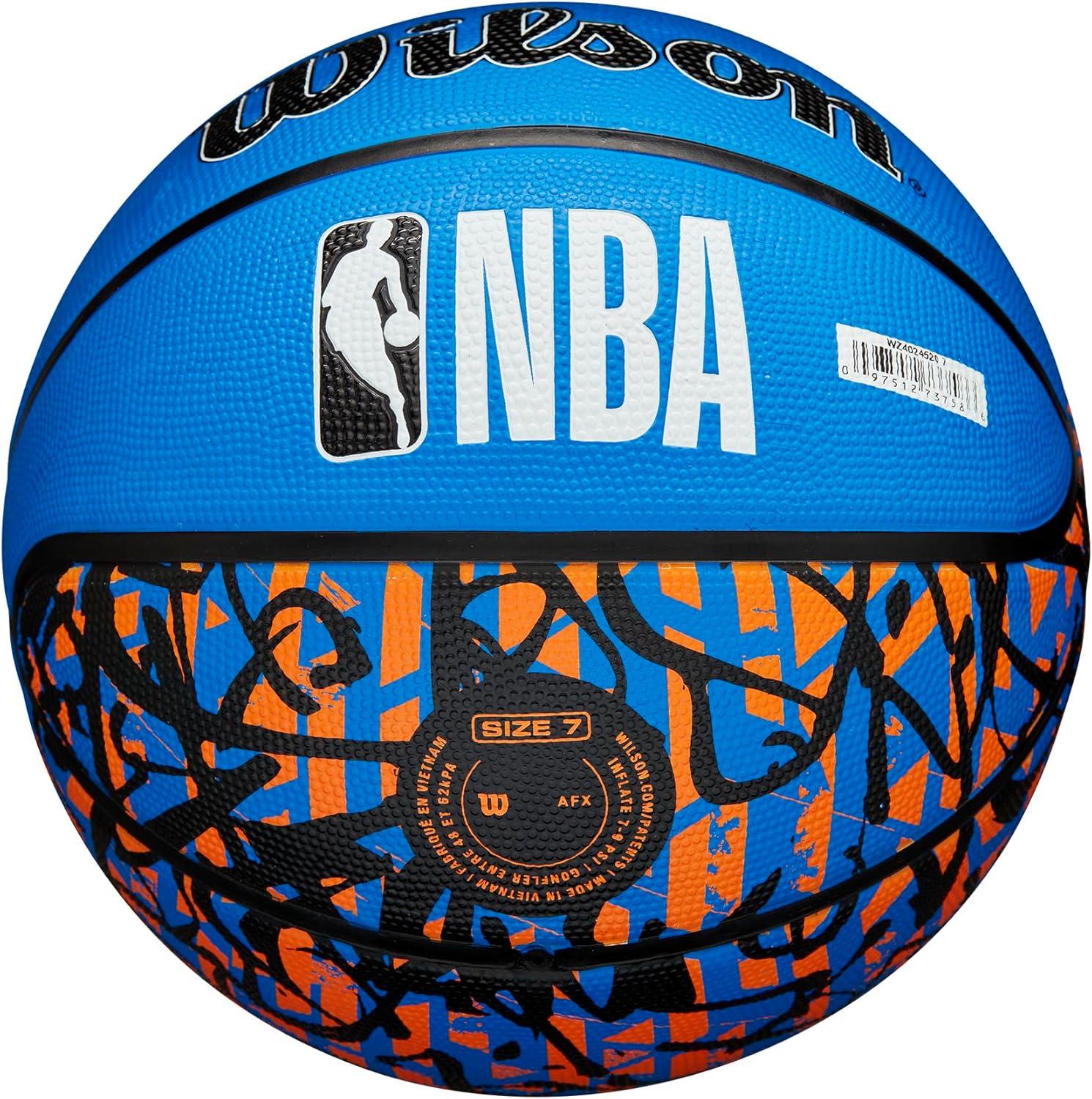imageWILSON NBA Team Graffiti Basketballs Size 7295New York Knicks