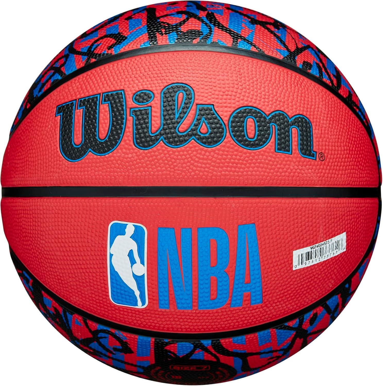 imageWILSON NBA Team Graffiti Basketballs Size 7295Philadelphia 76ers