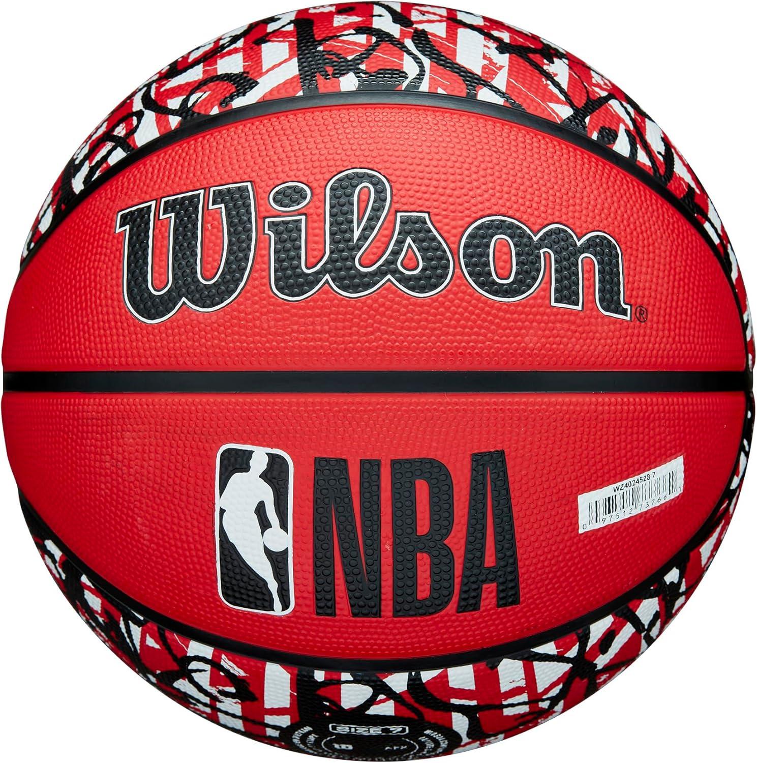 imageWILSON NBA Team Graffiti Basketballs Size 7295Toronto Raptors