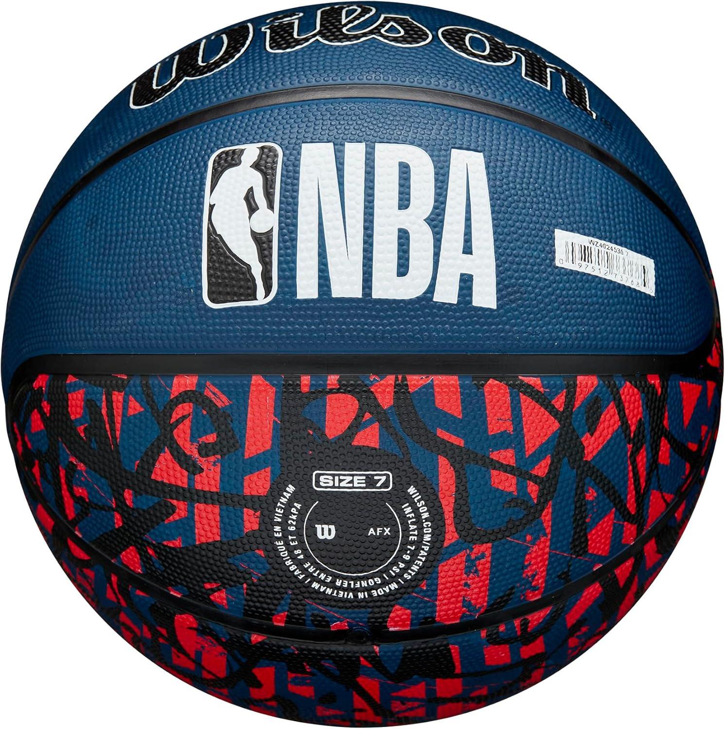 imageWILSON NBA Team Graffiti Basketballs Size 7295Washington Wizards