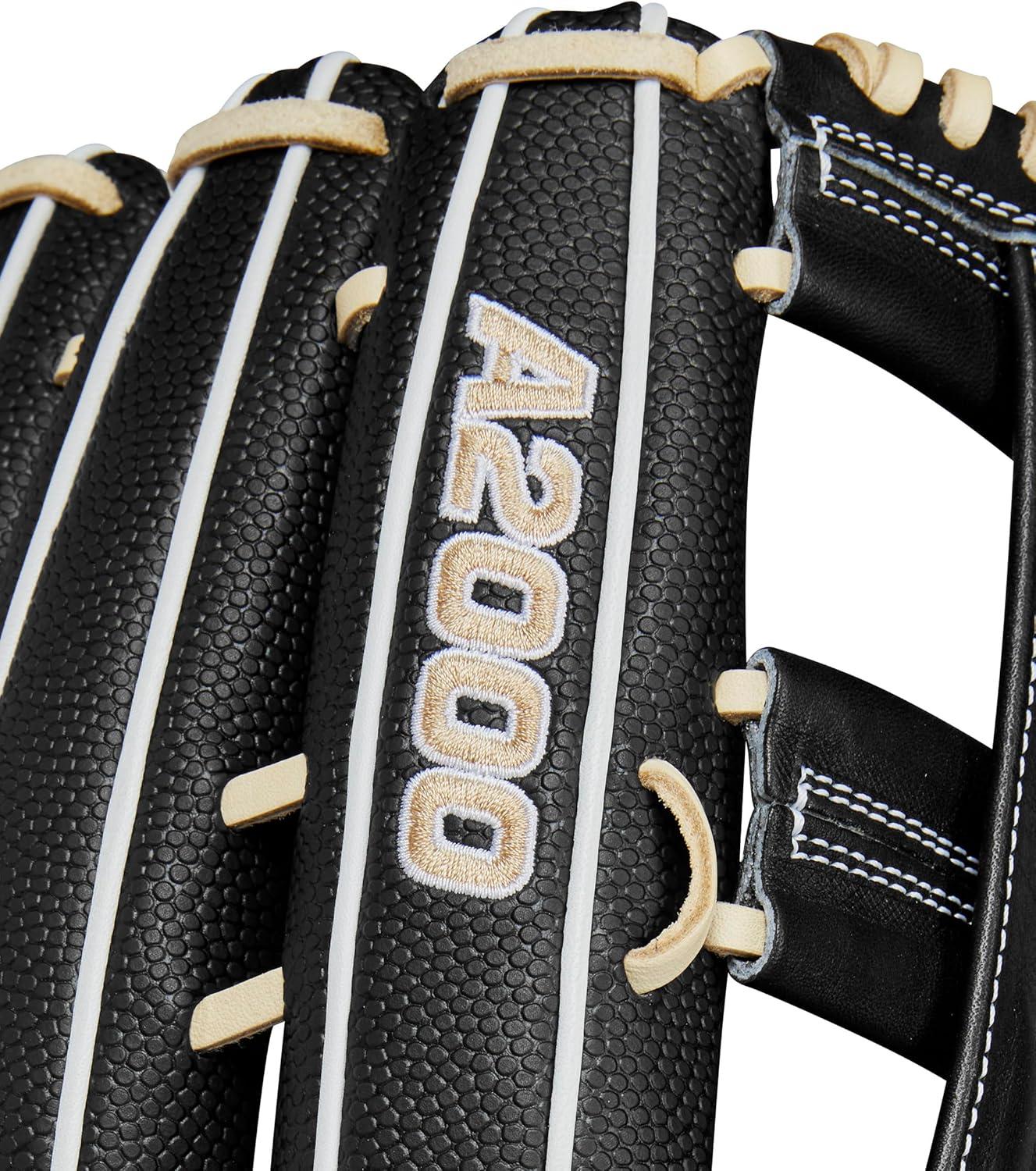 imageWilson 2024 A2000 Slowpitch Softball GlovesBlackBlondeWhite