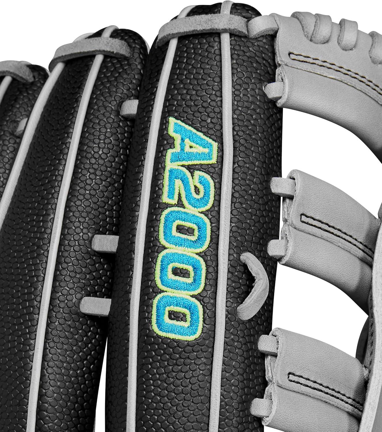 imageWilson 2024 A2000 Slowpitch Softball GlovesBlackGreyTeal