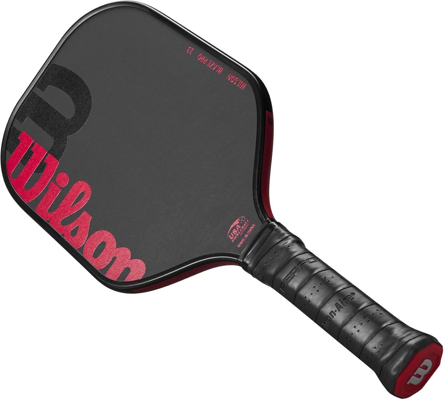imageWilson Blaze Series Pickleball Paddles Grip Size 24 14 BlackRedBlackRed