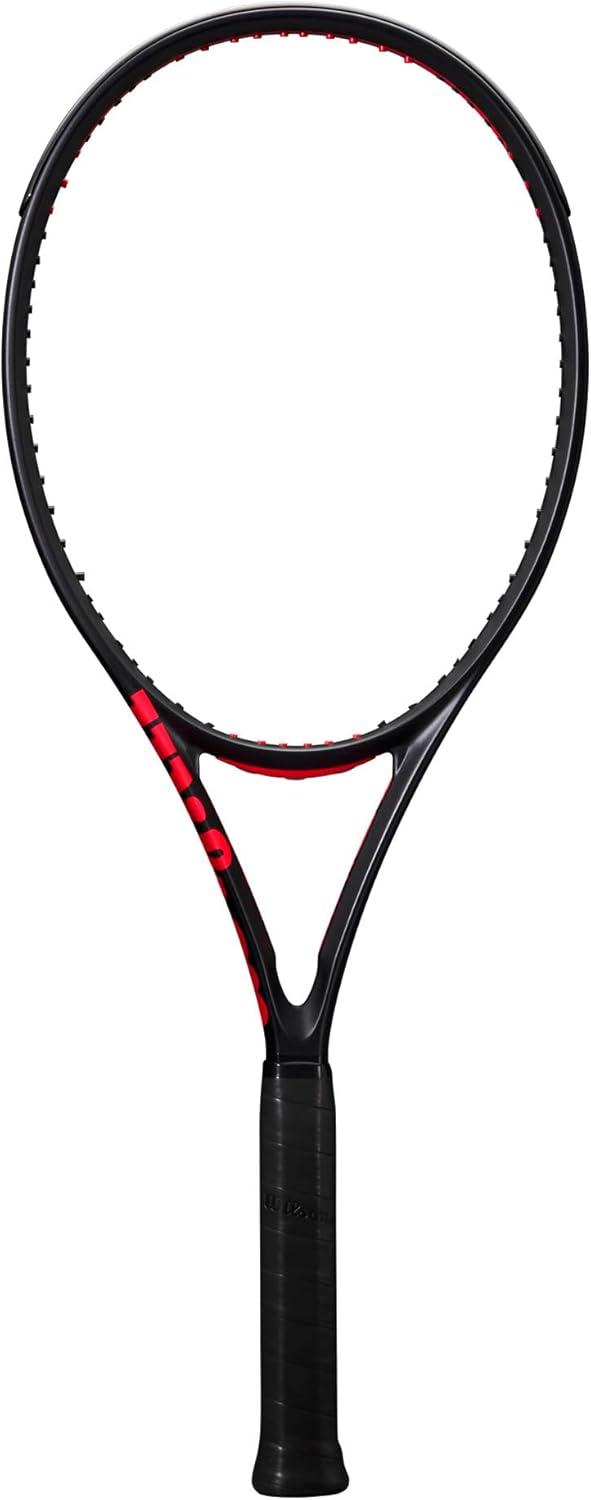 imageWilson Clash 100 Pro V3 Strung Adult Performance Tennis Racket Grip Size 14 18 Strung with Sensation 16 Natural at Mid Range TensionGrip Size 1 4 18