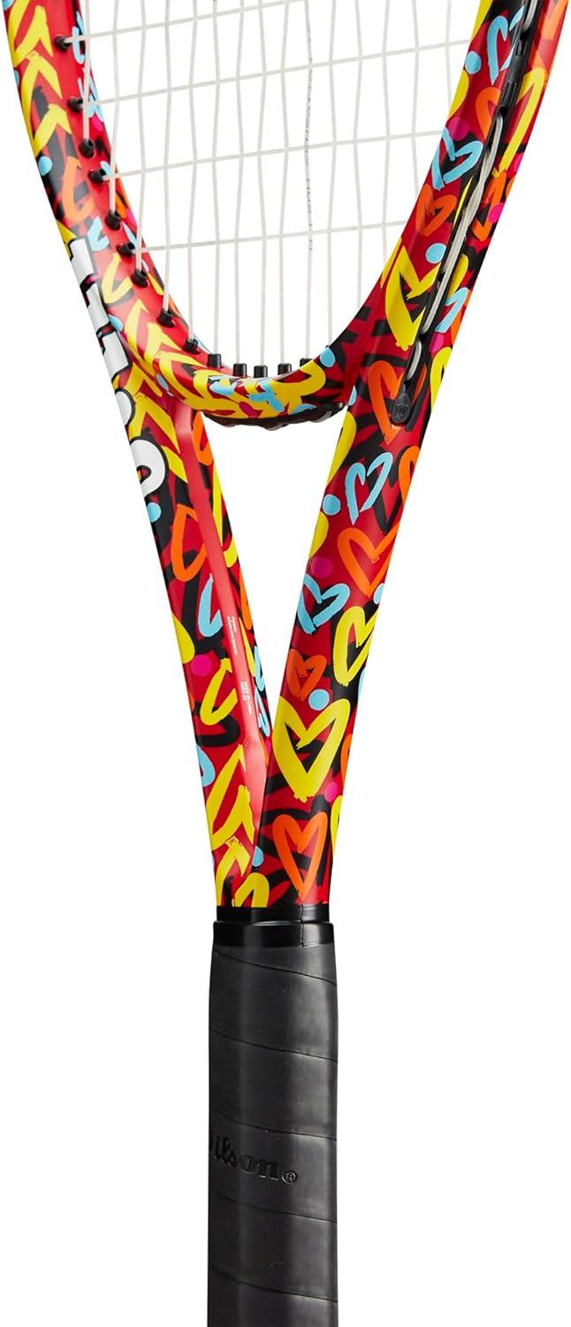 imageWilson Clash 100 V2 Britto Hearts Unstrung Performance Tennis Rackets Grip Sizes 13