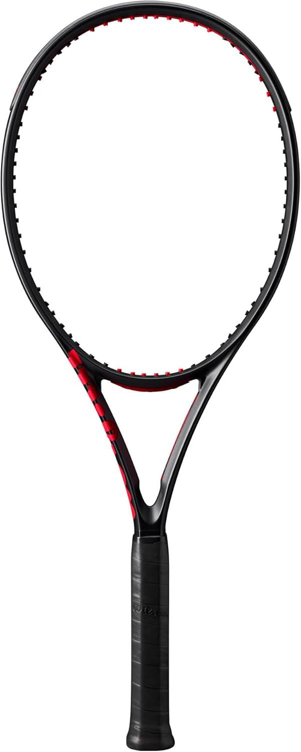 imageWilson Clash 100 V3 Strung Adult Performance Tennis Racket Grip Size 14 18 Strung with Sensation 16 Natural at Mid Range TensionGrip Size 3 4 38