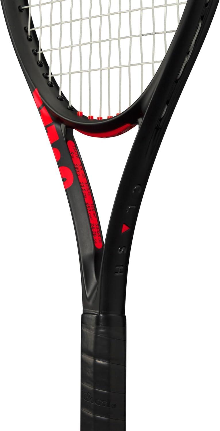 imageWilson Clash 108 V3 Strung Adult Performance Tennis Racket Grip Size 34 38 Strung with Sensation 16 Natural at Mid Range TensionGrip Size 3 4 38
