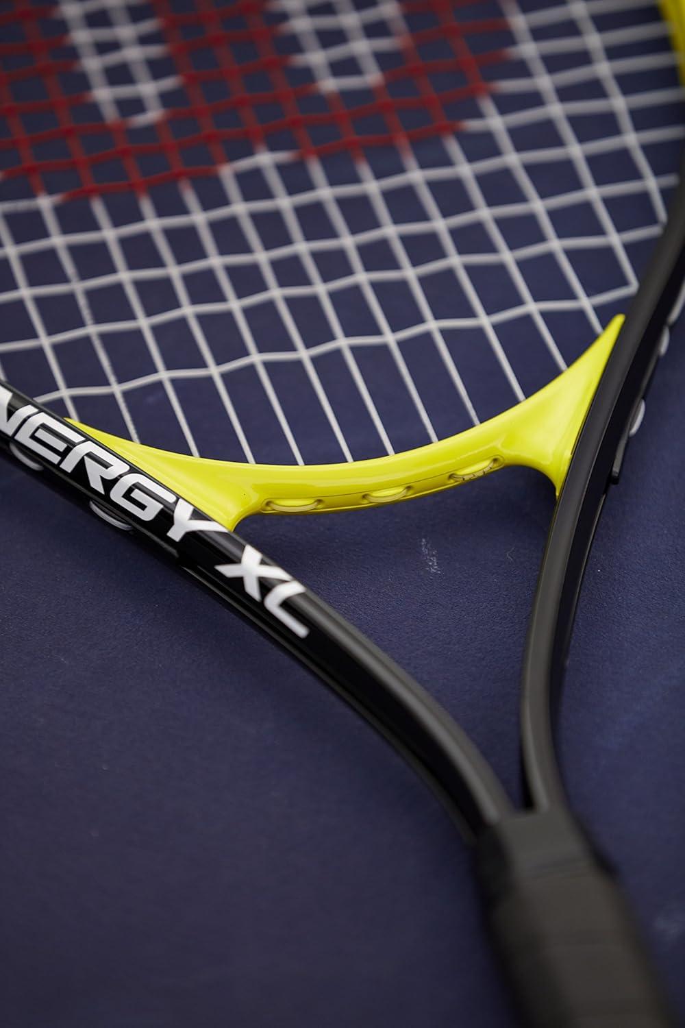 imageWilson Energy XL Adult Recreational Tennis Racket Grip Size 3 4 38 YellowBlack