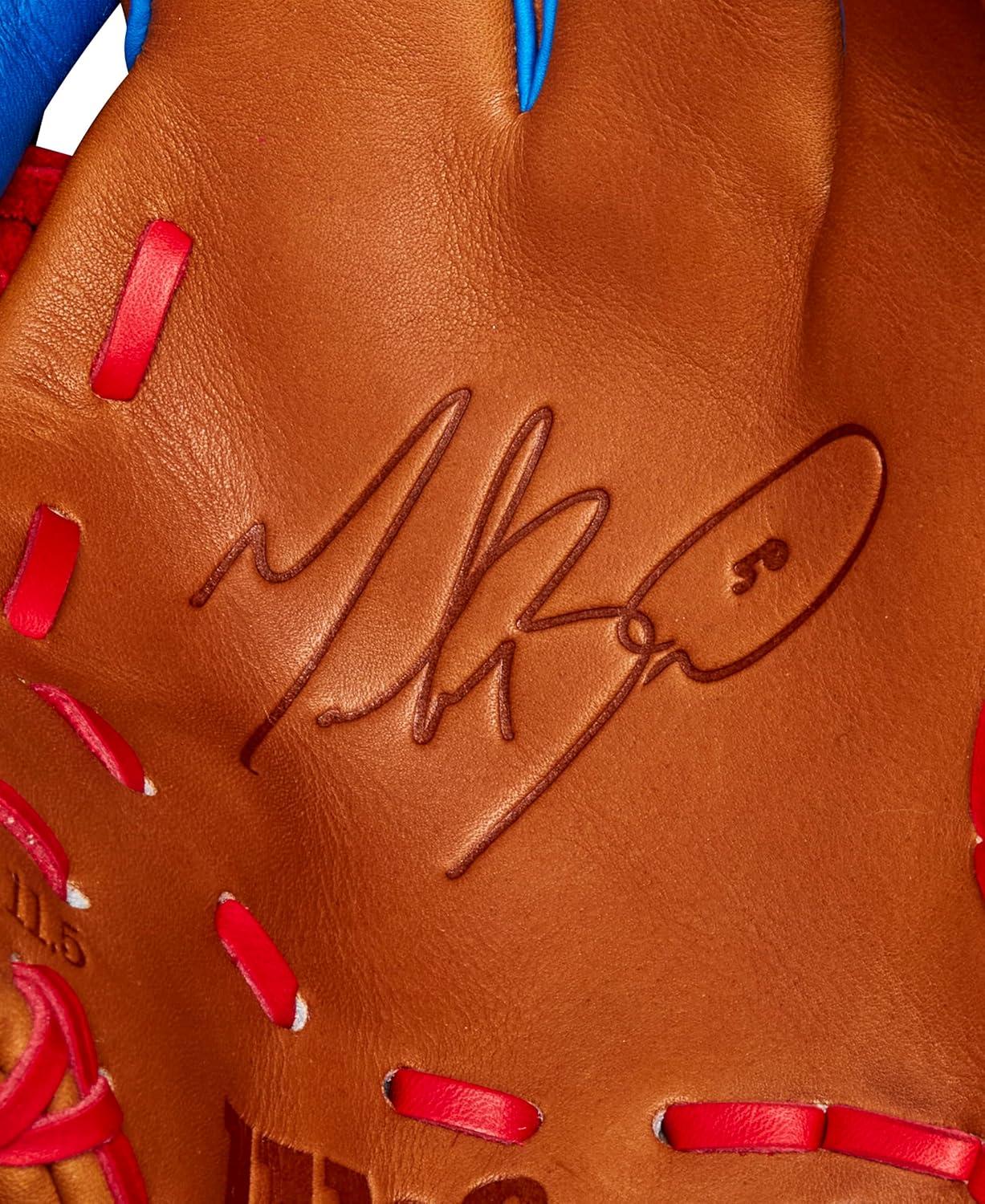 imageWilson Fall 2024 A2K Baseball GlovesSaddle TanRoyalRed
