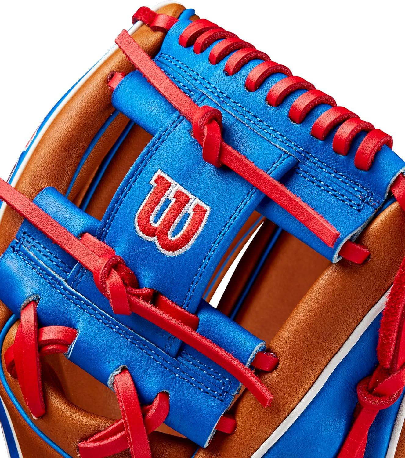 imageWilson Fall 2024 A2K Baseball GlovesSaddle TanRoyalRed
