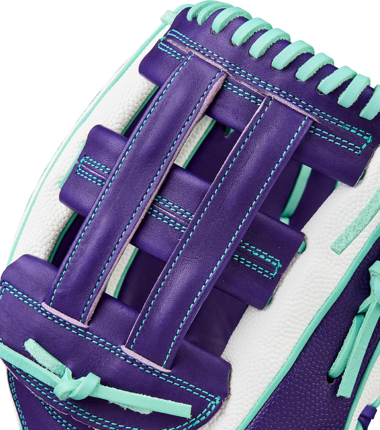 imageWilson Fall 2025 A2000 Fastpitch GlovesWhitePurpleSeafoam