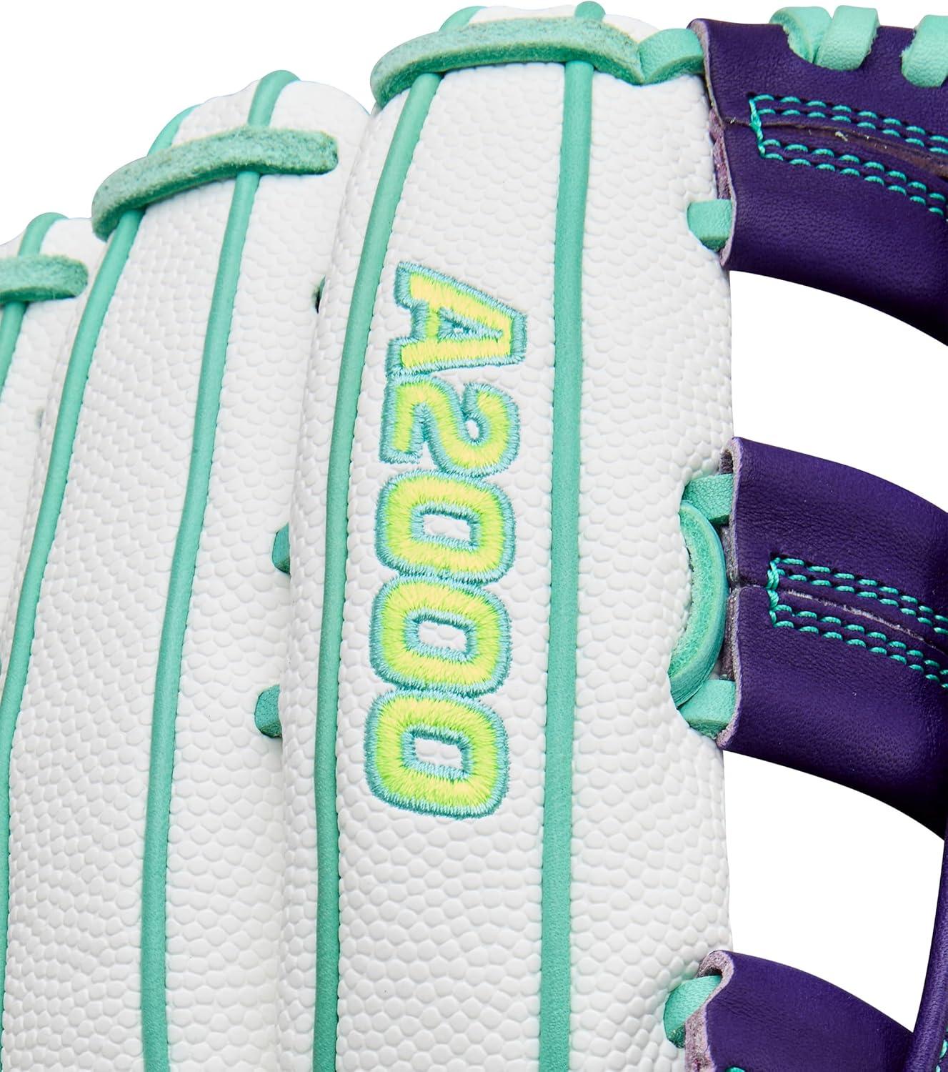 imageWilson Fall 2025 A2000 Fastpitch GlovesWhitePurpleSeafoam