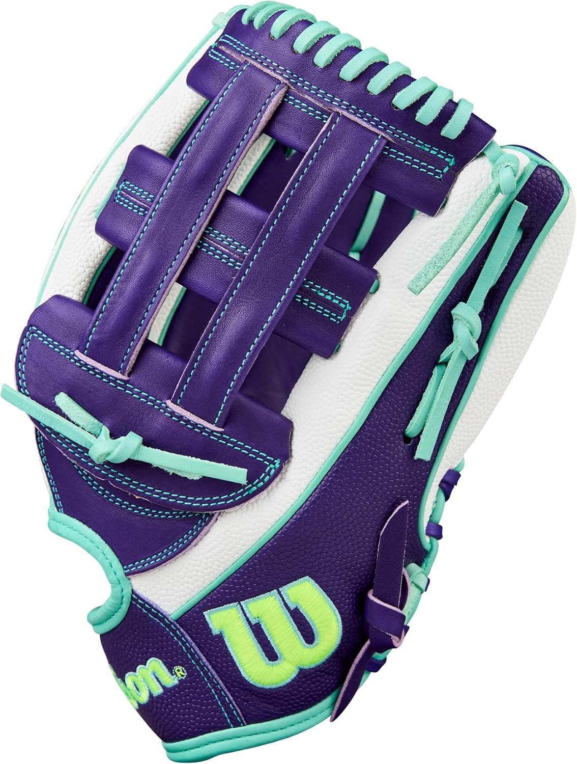 imageWilson Fall 2025 A2000 Fastpitch GlovesWhitePurpleSeafoam