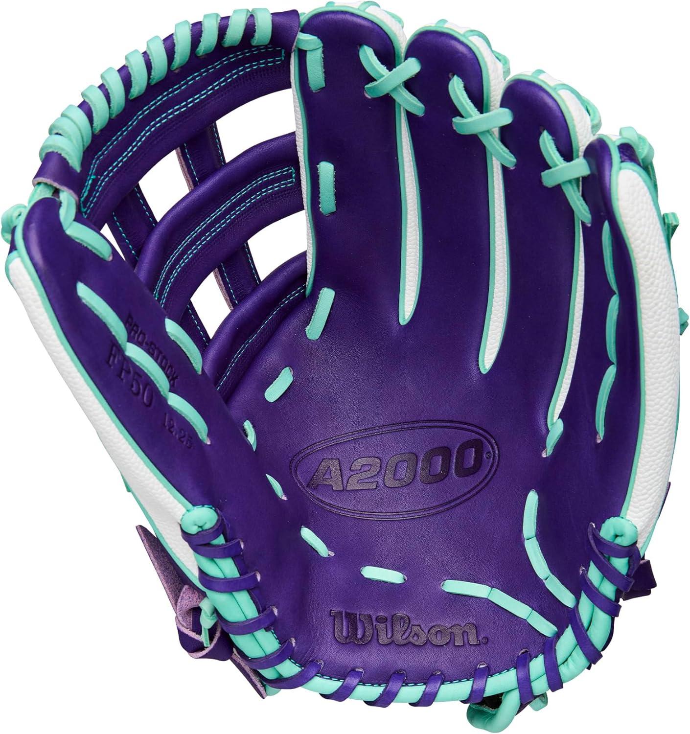 imageWilson Fall 2025 A2000 Fastpitch GlovesWhitePurpleSeafoam