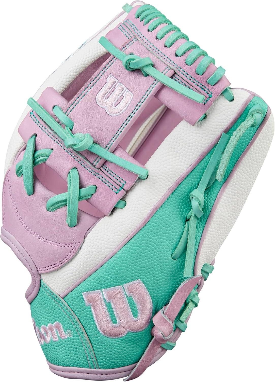 imageWilson Fall 2025 A2000 Fastpitch GlovesWhiteSeafoamLavender