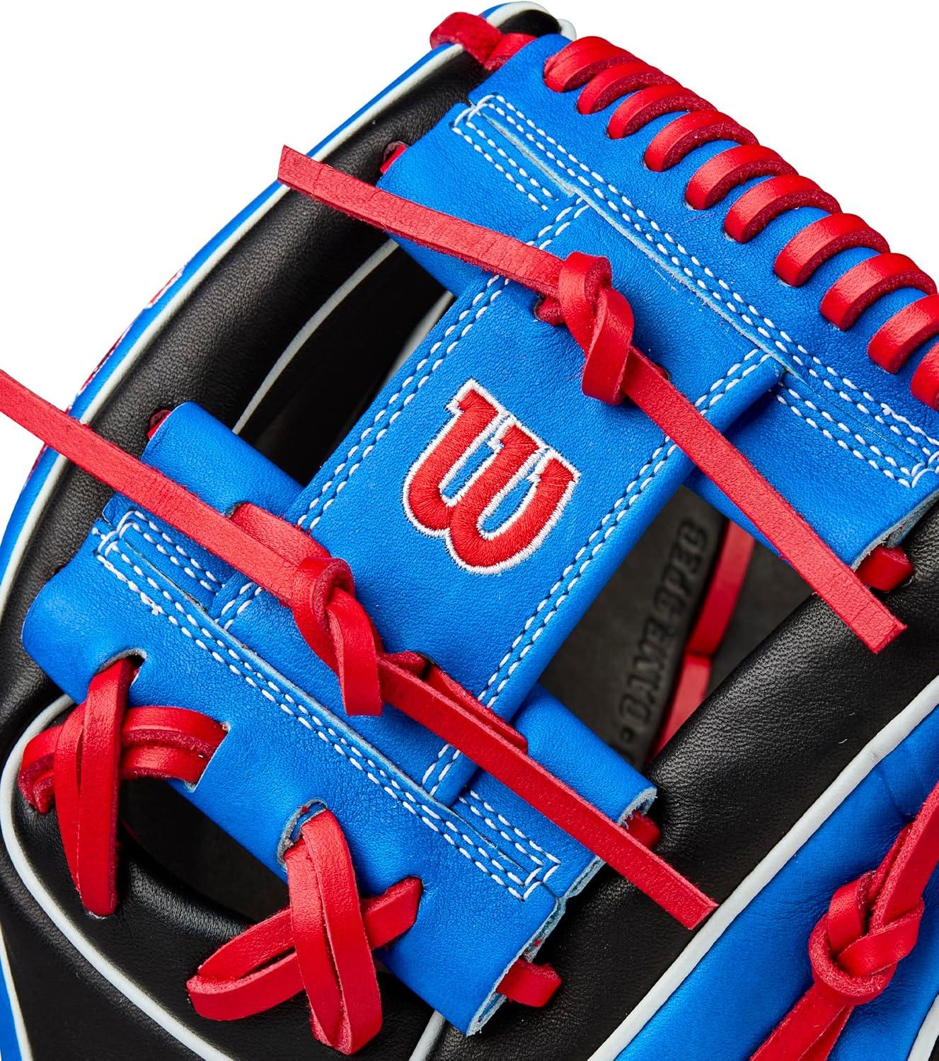 imageWilson Fall 2025 A2K Baseball GlovesBlackRoyalRed