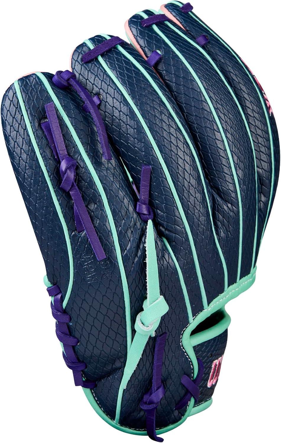 imageWilson Fall 2025 A2K Baseball GlovesNavySeafoamPink