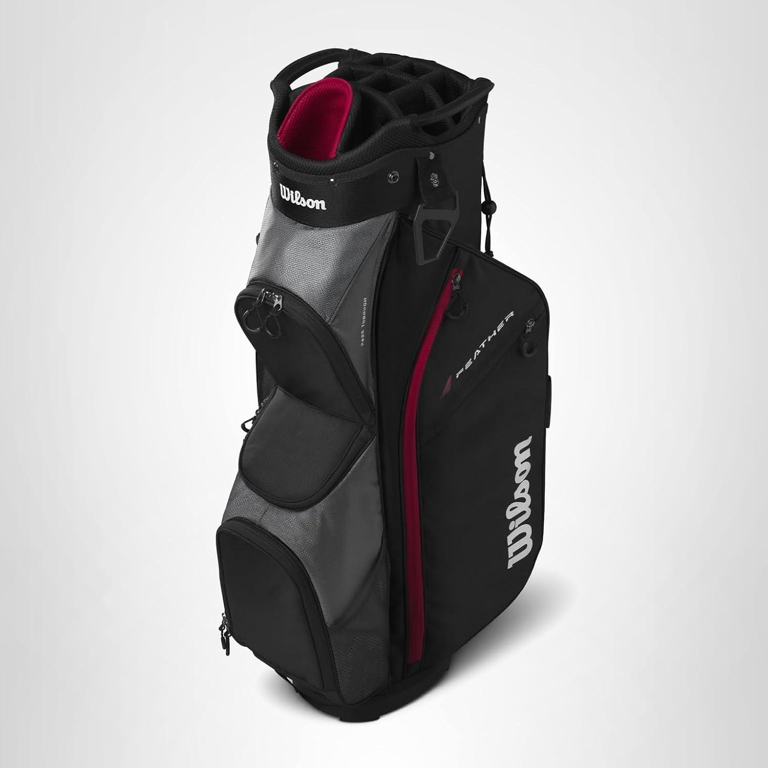 imageWilson Feather Golf Cart Bag BlackGreyRedBlackGreyRed