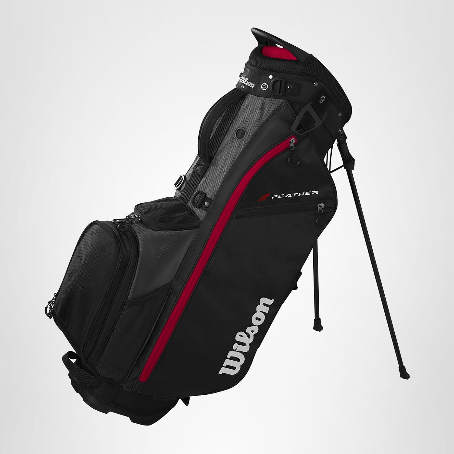 imageWilson Feather Golf Cart Bag BlackGreyRedBlackGreyRed