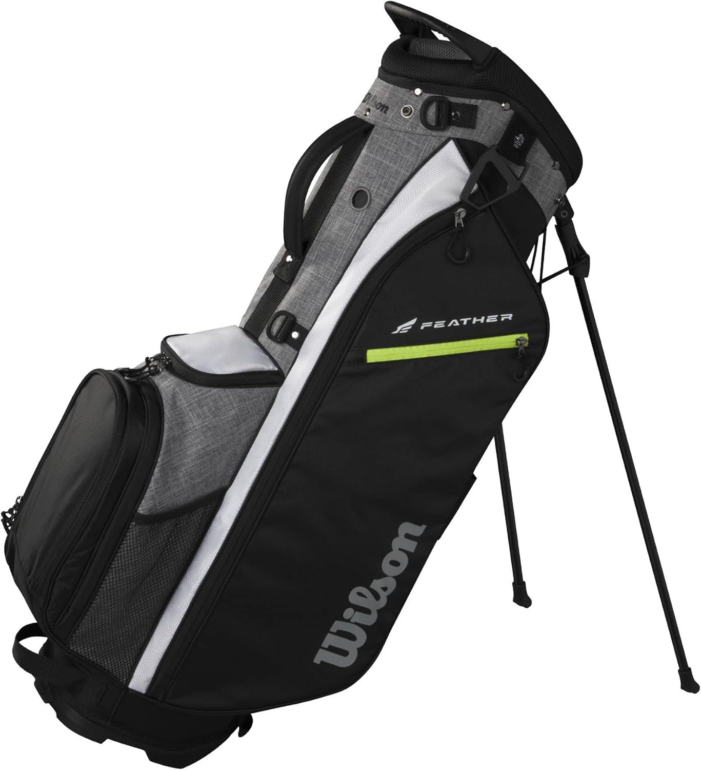 imageWilson Feather Golf Cart Bag BlackGreyRedBlackGreyWhite
