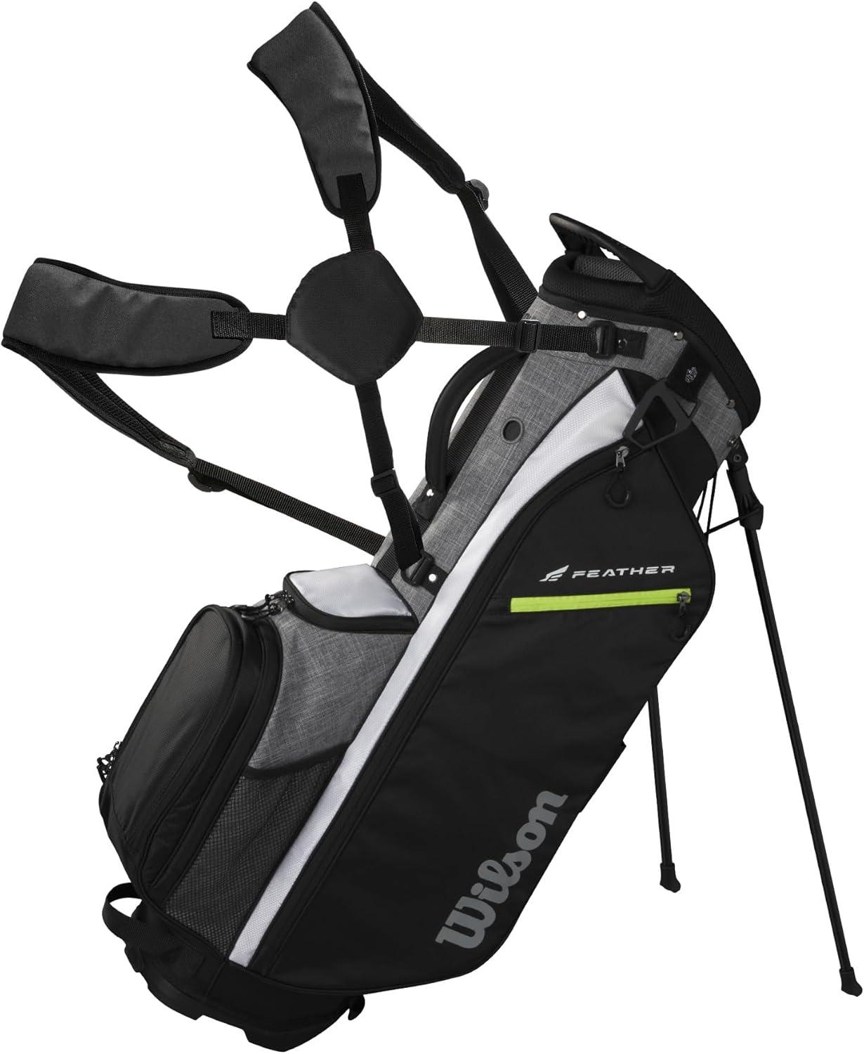 imageWilson Feather Golf Cart Bag BlackGreyRedBlackGreyWhite