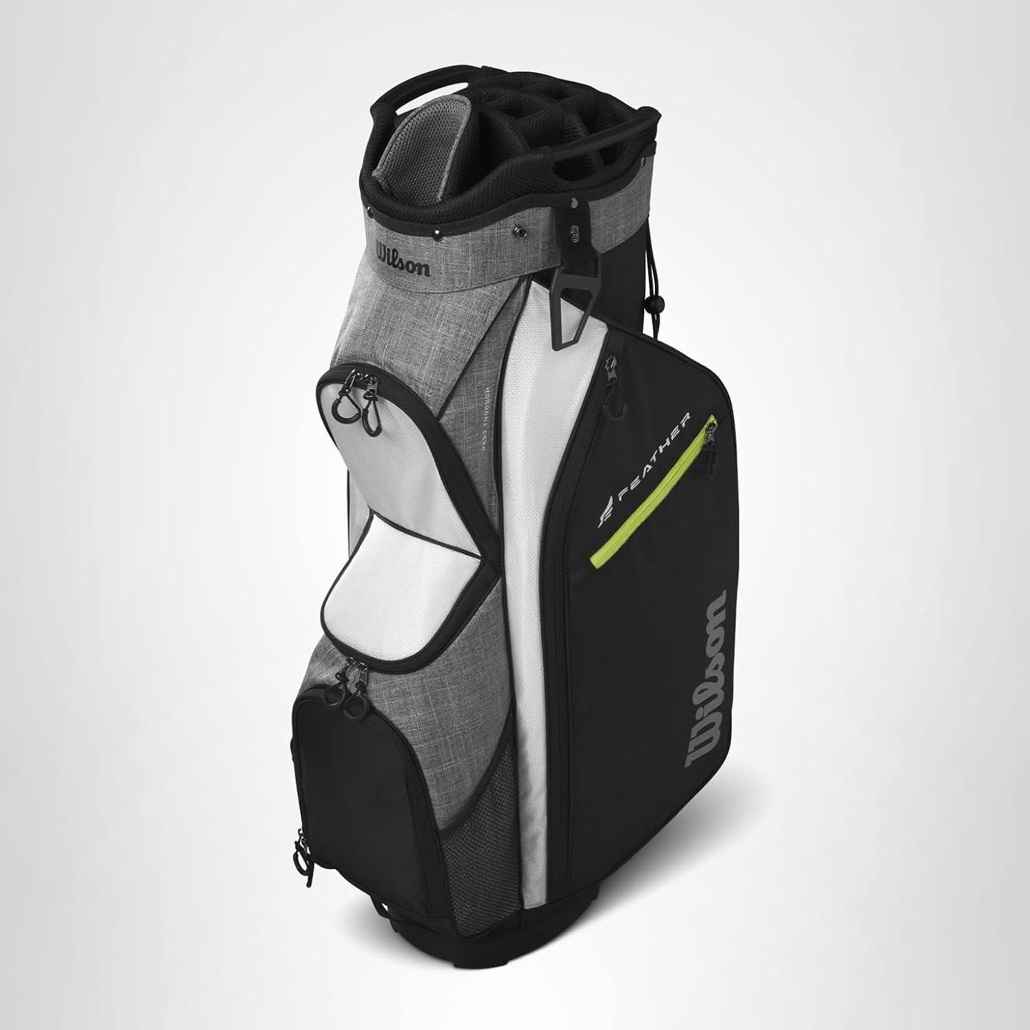 imageWilson Feather Golf Cart Bag BlackGreyRedBlackGreyWhite