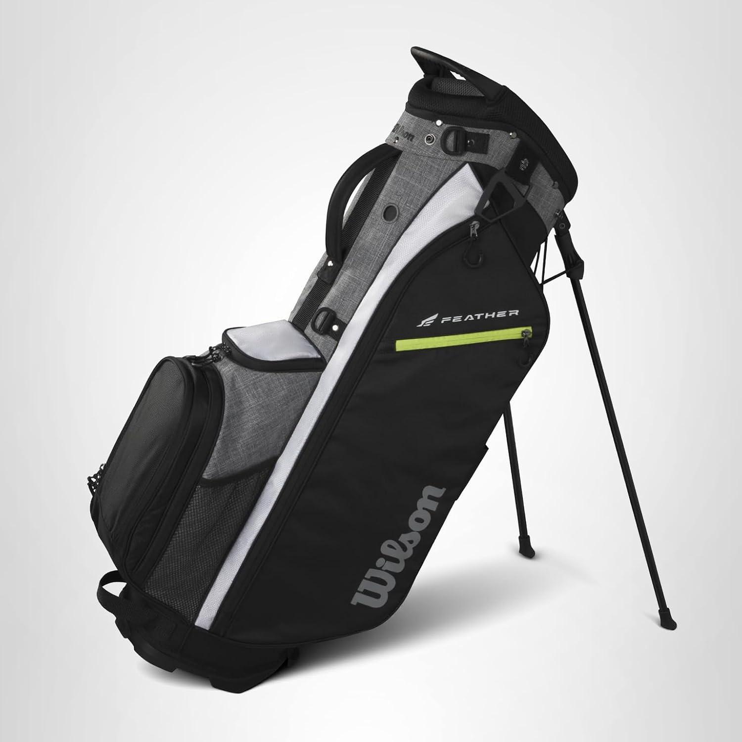 imageWilson Feather Golf Cart Bag BlackGreyRedBlackGreyWhite